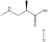 (R)-2-甲基-3-(甲氨基)丙酸盐酸盐 结构式