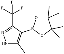 3-甲基-5-(三氟甲基)-1H-吡唑-4-硼酸频哪醇酯 结构式