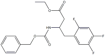 Ethyl 3-(((Benzyloxy)carbonyl)amino)-4-(2,4,5-trifluorophenyl)butanoate 结构式