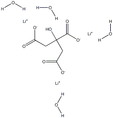 四水柠檬酸锂 结构式