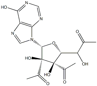 2',3',5'–三乙酰肌苷 结构式