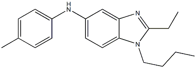 (1-BUTYL-2-ETHYL-1H-BENZOIMIDAZOL-5-YL)-P-TOLYL-AMINE 结构式