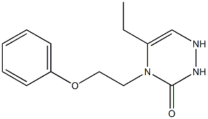 5-乙基-4-(2-苯氧乙基)-2,4-二氢-(1,2,4)-三氮酮-3-酮 结构式