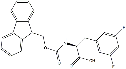 FMOC-L-3,5-二氟苯丙氨酸 结构式
