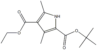 3,5-二甲基吡咯-2,4-二羧酸-2-叔丁酯-4-乙酯 结构式