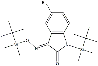 1H-Indole-2,3-dione, 5-bromo-1-(tert-butyldimethylsilyl)-, 3-[(O-tert- butyldimethylsilyl)oxime] 结构式