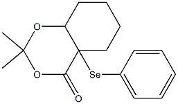 2,2-Dimethyl-4a-phenylseleno-hexahydrobenzo[1,3]dioxin-4-one 结构式