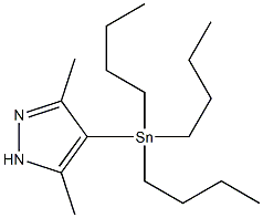 3,5-Dimethyl-4-(tributylstannyl)-1H-pyrazole 结构式