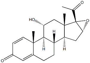 11A-HYDROXY -16A,17A-EPOXY PREGNA-1,4-DIENE-3,20-DIONE 结构式