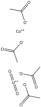 乙酸氧鈾鈷(II) 结构式