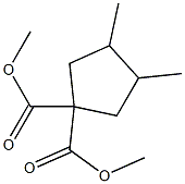 dimethyl 3,4-dimethylcyclopentane-1,1-dicarboxylate 结构式
