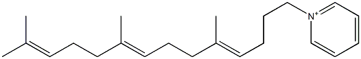 N-(5,9,13-trimethyl-4,8,12-tetradecatrienyl)pyridinium 结构式