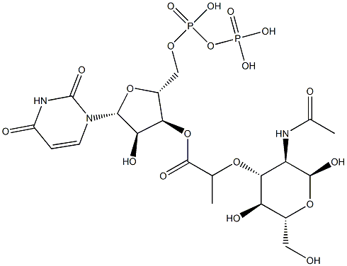 Uridine Diphosphate N-Acetylmuramic Acid 结构式