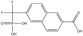 (1,1-difluoro-1-((6-carboxy)naphth-2-yl))methylphosphonic acid 结构式