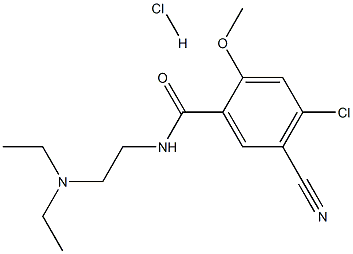 N-(diethylaminoethyl)-4-chloro-5-cyano-2-methoxybenzamide hydrochloride 结构式