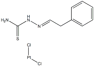 dichloro(phenylacetaldehyde thiosemicarbazone)platinum(II) 结构式