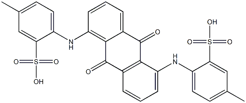 1,5-DI(2-SULPHO-PARA-TOLUIDINO)ANTHRAQUINONE 结构式