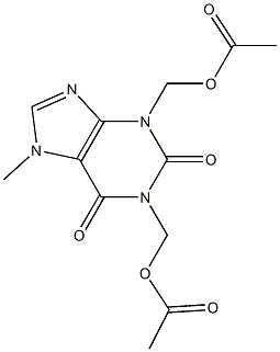 1,3-BIS(ACETOXYMETHYL)-7-METHYLXANTHINE 结构式