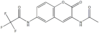 N1-[3-(acetylamino)-2-oxo-2H-chromen-6-yl]-2,2,2-trifluoroacetamide 结构式
