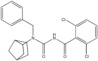 N-benzyl-N-bicyclo[2.2.1]hept-2-yl-N'-(2,6-dichlorobenzoyl)urea 结构式