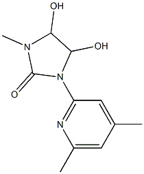 1-(4,6-dimethyl-2-pyridinyl)-4,5-dihydroxy-3-methyltetrahydro-2H-imidazol-2-one 结构式