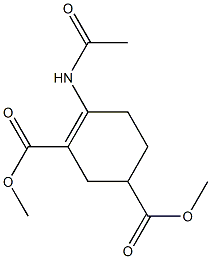 dimethyl 4-(acetylamino)cyclohex-3-ene-1,3-dicarboxylate 结构式