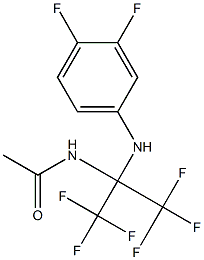 N1-[1-(3,4-difluoroanilino)-2,2,2-trifluoro-1-(trifluoromethyl)ethyl]acetamide 结构式