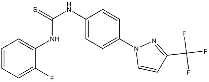 N-(2-fluorophenyl)-N'-{4-[3-(trifluoromethyl)-1H-pyrazol-1-yl]phenyl}thiourea 结构式