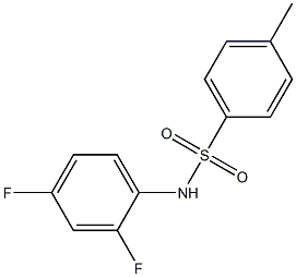 N1-(2,4-difluorophenyl)-4-methylbenzene-1-sulfonamide 结构式