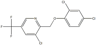 3-chloro-2-[(2,4-dichlorophenoxy)methyl]-5-(trifluoromethyl)pyridine 结构式