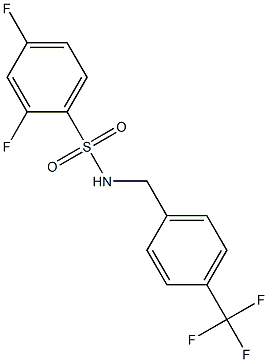 N1-[4-(trifluoromethyl)benzyl]-2,4-difluorobenzene-1-sulfonamide 结构式