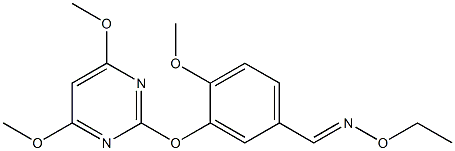 3-[(4,6-dimethoxy-2-pyrimidinyl)oxy]-4-methoxybenzenecarbaldehyde O-ethyloxime 结构式