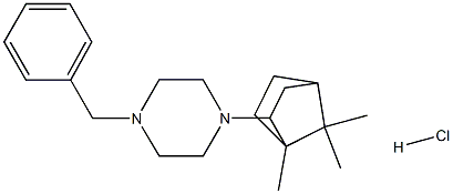 1-benzyl-4-(1,7,7-trimethylbicyclo[2.2.1]hept-2-yl)piperazine hydrochloride 结构式