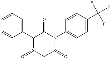 2-phenyl-4-[4-(trifluoromethyl)phenyl]-1lambda~4~,4-thiazinane-1,3,5-trione 结构式