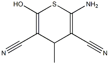 2-amino-6-hydroxy-4-methyl-4H-thiine-3,5-dicarbonitrile 结构式