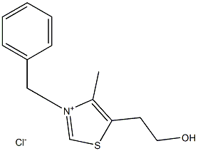 3-benzyl-5-(2-hydroxyethyl)-4-methyl-1,3-thiazol-3-ium chloride 结构式