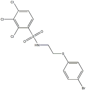 N-{2-[(4-bromophenyl)sulfanyl]ethyl}-2,3,4-trichlorobenzenesulfonamide 结构式