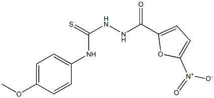 N1-(4-methoxyphenyl)-2-[(5-nitro-2-furyl)carbonyl]hydrazine-1-carbothioamide 结构式