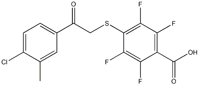 4-{[2-(4-chloro-3-methylphenyl)-2-oxoethyl]thio}-2,3,5,6-tetrafluorobenzoic acid 结构式