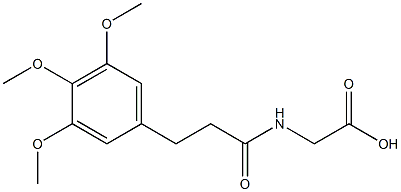 2-{[3-(3,4,5-trimethoxyphenyl)propanoyl]amino}acetic acid 结构式