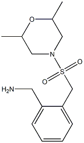 (2-{[(2,6-dimethylmorpholine-4-)sulfonyl]methyl}phenyl)methanamine 结构式
