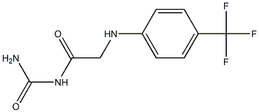 (2-{[4-(trifluoromethyl)phenyl]amino}acetyl)urea 结构式