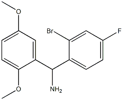 (2-bromo-4-fluorophenyl)(2,5-dimethoxyphenyl)methanamine 结构式