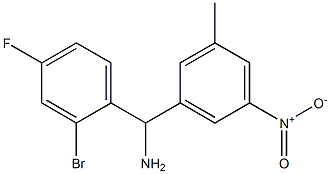 (2-bromo-4-fluorophenyl)(3-methyl-5-nitrophenyl)methanamine 结构式