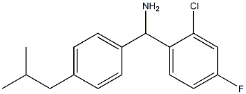 (2-chloro-4-fluorophenyl)[4-(2-methylpropyl)phenyl]methanamine 结构式