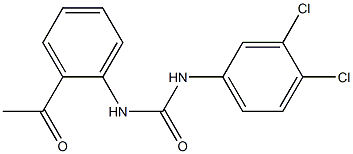 1-(3,4-dichlorophenyl)-3-(2-acetylphenyl)urea 结构式
