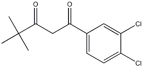 1-(3,4-dichlorophenyl)-4,4-dimethylpentane-1,3-dione 结构式