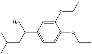 1-(3,4-diethoxyphenyl)-3-methylbutan-1-amine 结构式