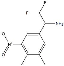 1-(3,4-dimethyl-5-nitrophenyl)-2,2-difluoroethan-1-amine 结构式