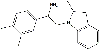 1-(3,4-dimethylphenyl)-2-(2-methyl-2,3-dihydro-1H-indol-1-yl)ethan-1-amine 结构式